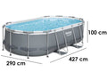 Bestway Power Steel 56620 - 427 x 250 x 100 cm - Schwimmbecken oval