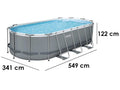 Bestway Power Steel 56710 - 549 x 274 x 122 cm - Schwimmbecken oval