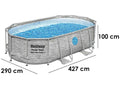 Bestway Power Steel Swim Vista 56714 - 427 x 250 x 100 cm - Schwimmbecken oval