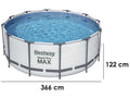 Bestway Steel Pro Max 56420 - Ø366x122 cm - Schwimmbecken rund