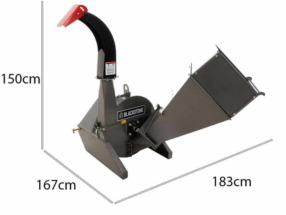 Häcksler von Äste zu Traktor Blackstone BTC100, mit System von Schnitt zu 4 Klingen - Durchmesser des bois 100 mm - Neuf