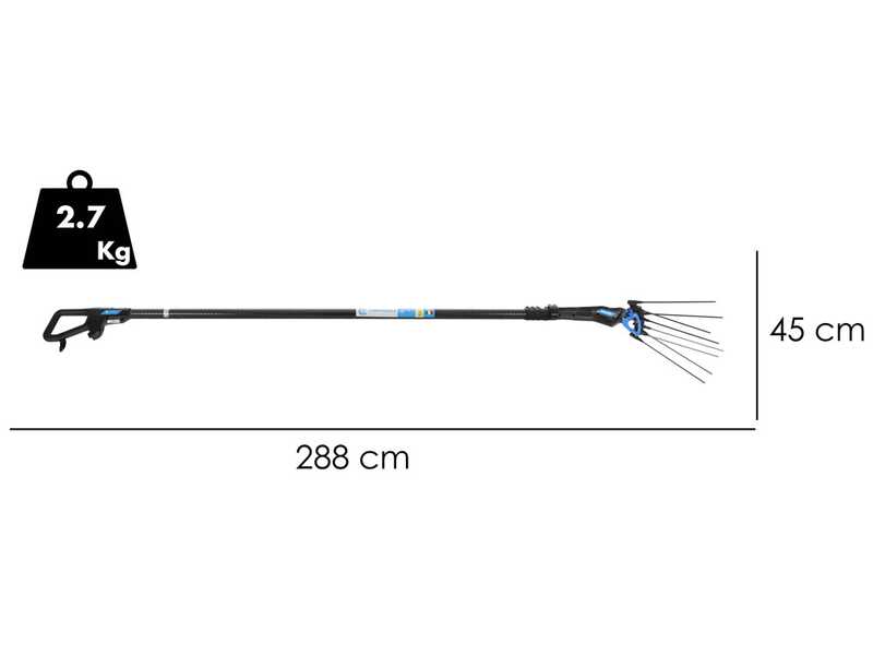 Campagnola Master – Kamm Vibrations zu Akku, Stange carbone/alu 185-270 cm