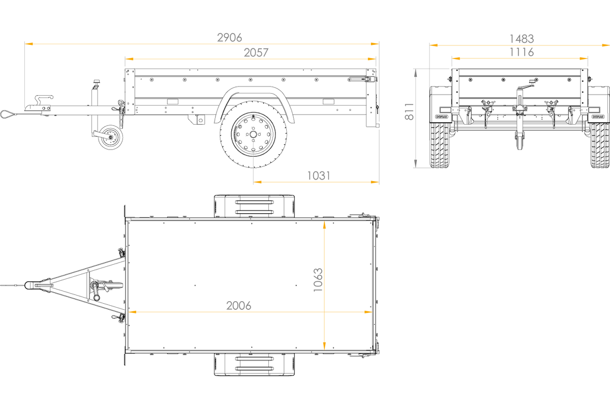 Anhänger Garden Trailer 200 KIPP – 750 kg