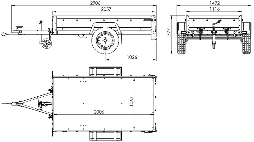 Anhänger Grillagée Garden Trailer  750 kg