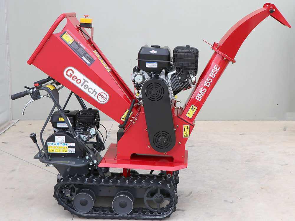Broyeur autotracté sur brouette à chenilles GeoTech-Pro BMS155 BS - Moteur B&S XR2100 - 7/15 CV - Neuf