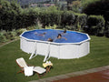 Gre Fidji Oval 610x375x120cm - Schwimmbecken hors-Boden in acier