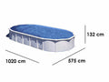 Gre Haiti Oval 1000 x 550 x 132 cm - Schwimmbecken hors-Boden - Traverses enterrées