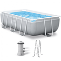 Intex Prisma Frame 26784NP - 300x175x80 cm - Schwimmbecken hors-Boden + Épurateur und Échelle