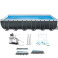 Intex Ultra XTR Frame 26368NP - 732x366x132 cm - Schwimmbecken hors-Boden + Kit Nettoyage und Volleyball