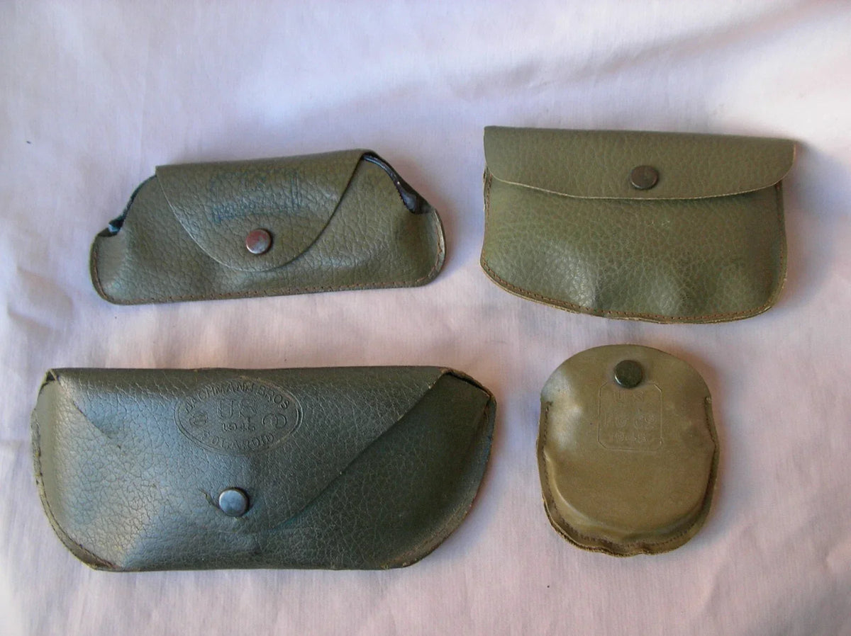 Zweiter Weltkrieg – 4er-Set amerikanischer Militärsonnenbrillen mit Etuis (1944–1945)