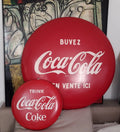 Rare Plaque Publicitaire Coca-Cola “Bouton” – 88 cm, Années 50/60