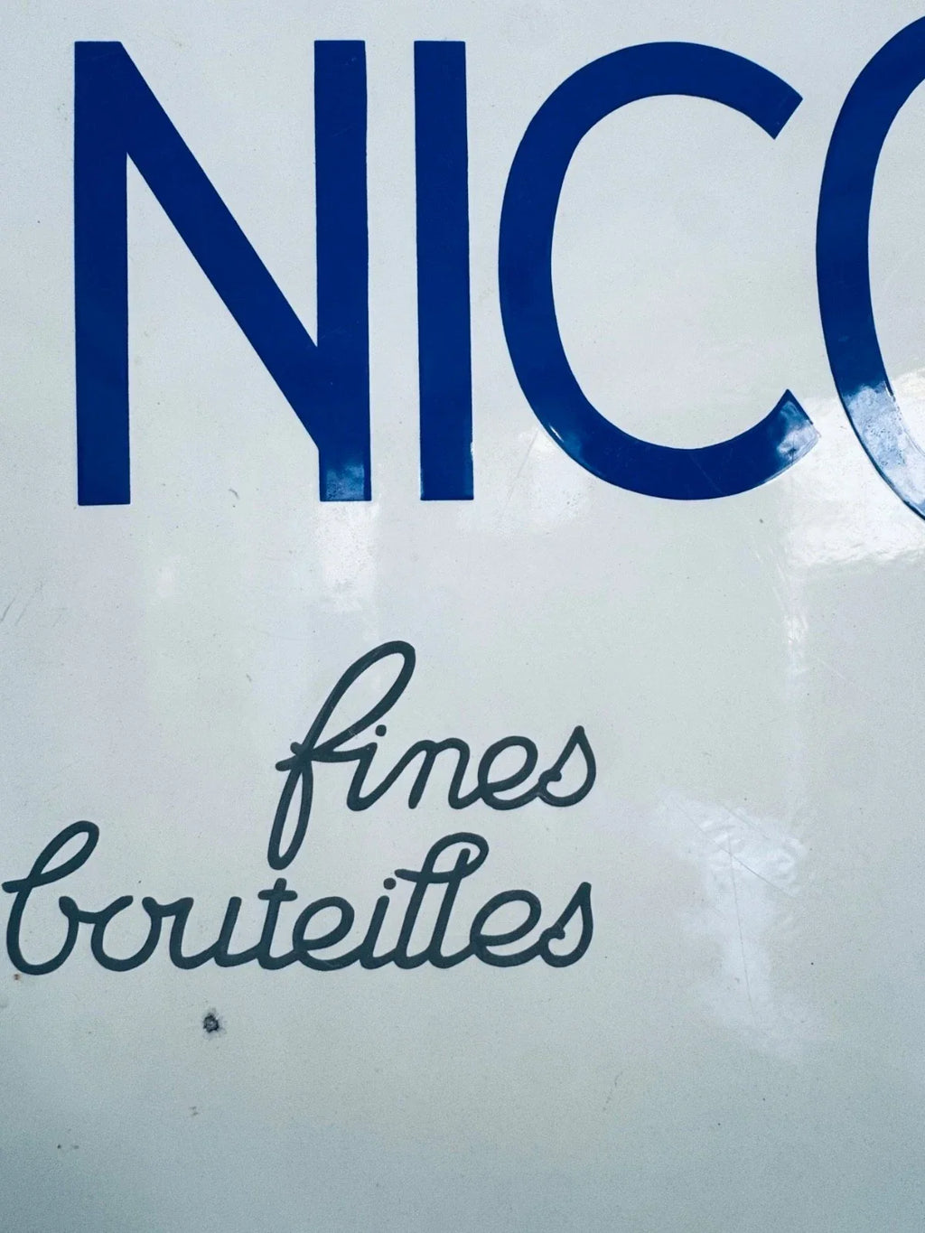 Plaque émaillée ancienne « NICOLAS – Nectar et Glou-Glou » – vers 1927