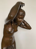Sculpture en bronze à patine brune