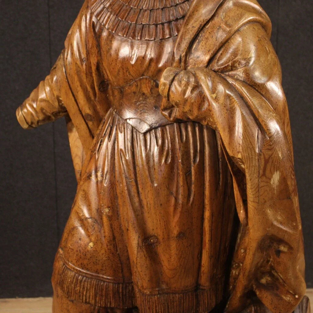 Ancienne sculpture religieuse en bois – Sainte Thérèse en extase – Allemagne, XVIIIe siècle