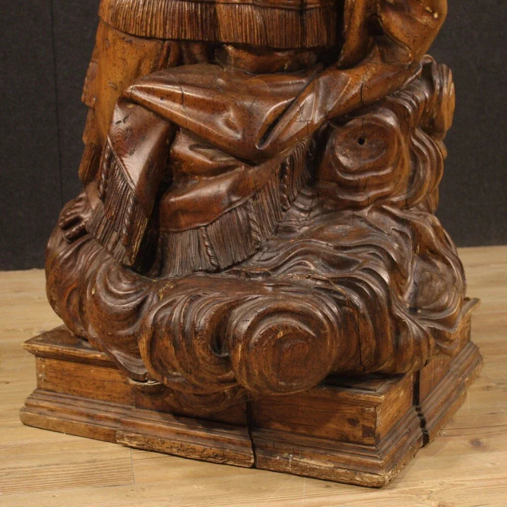 Ancienne sculpture religieuse en bois – Sainte Thérèse en extase – Allemagne, XVIIIe siècle