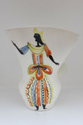 Ancien vase de Capron décor de personnage