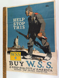 Affiche original propagande américaine Adolph Treidler Allemagne 1915