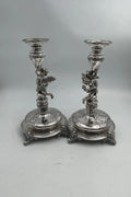 Paire de bougeoirs en argent Allemand