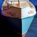Ancien Bateau-jouet en tôle peinte années 1950