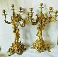 Paire de bougeoirs en bronze doré d'époque NAPOLEON III
