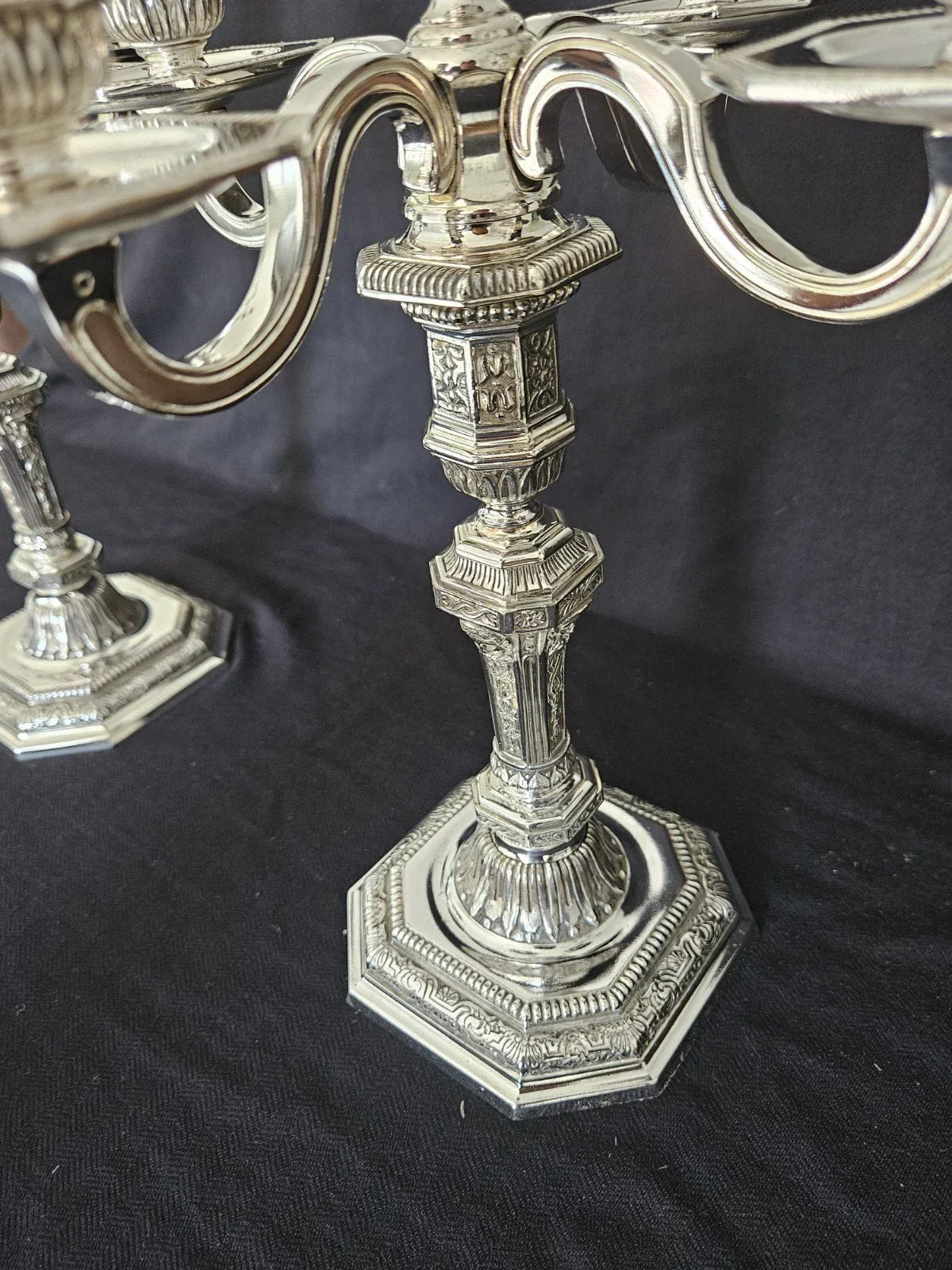 Paire Chandeliers Christofle Duperier