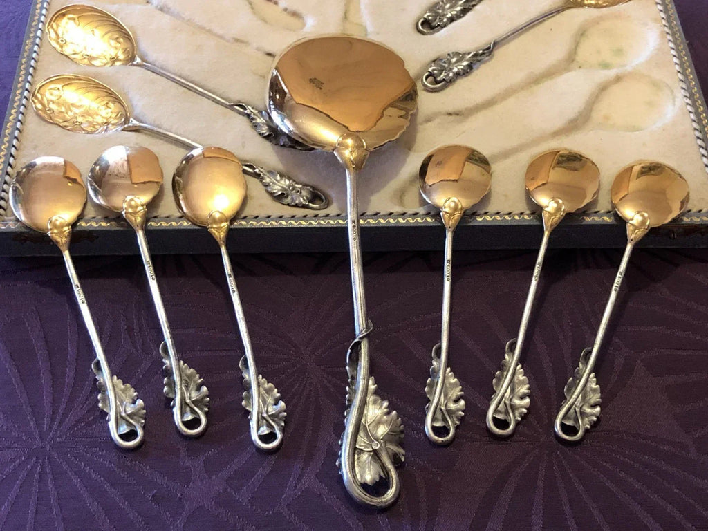Superbe Service à Glace en argent massif