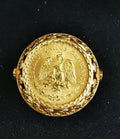 BAGUE EN OR PIÈCE OR 2 PESOS 1945