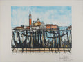 Bernard BUFFET – L’église San Giorgio à Venise – Gravure signée (1985)