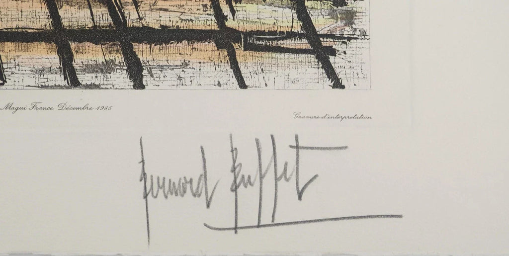 Bernard BUFFET – L’église San Giorgio à Venise – Gravure signée (1985)