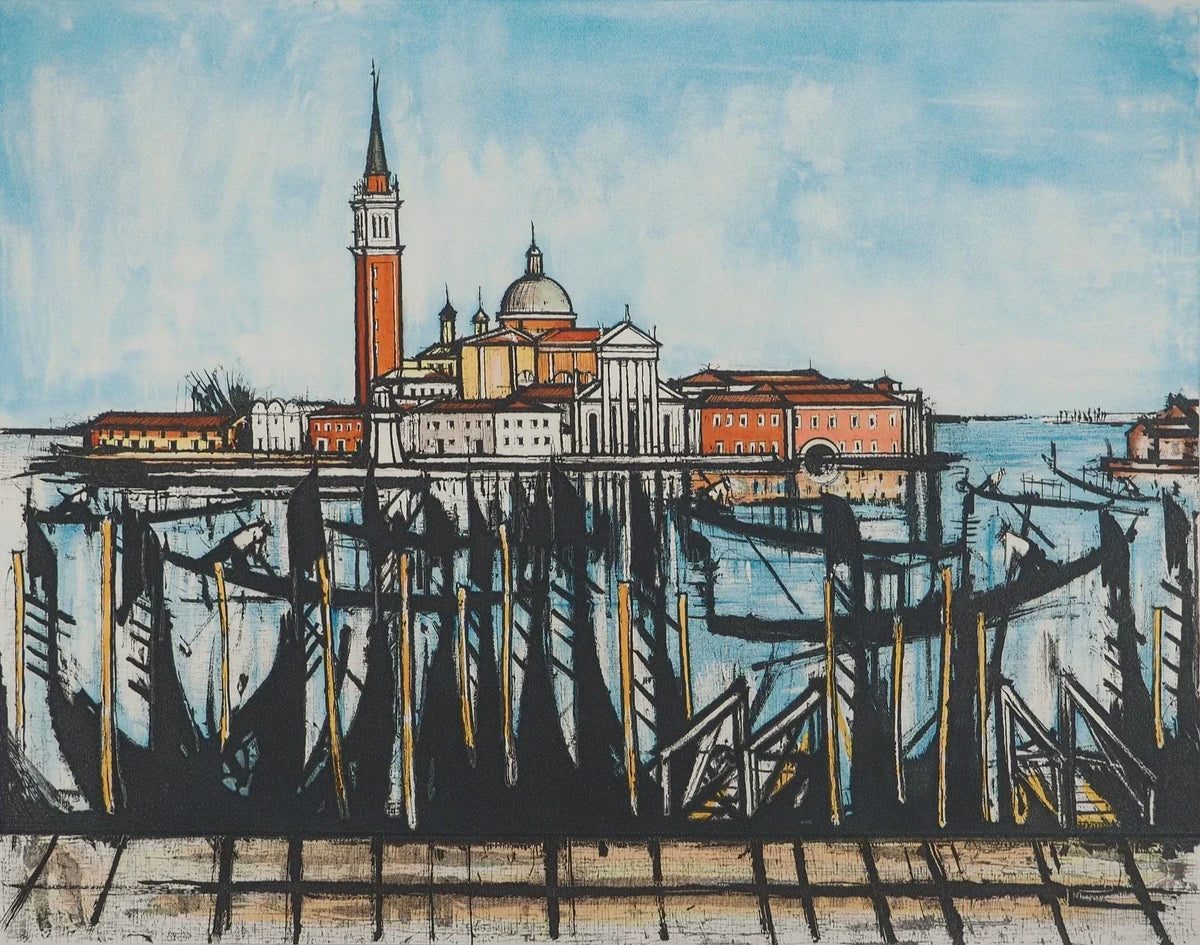 Bernard BUFFET – L’église San Giorgio à Venise – Gravure signée (1985)