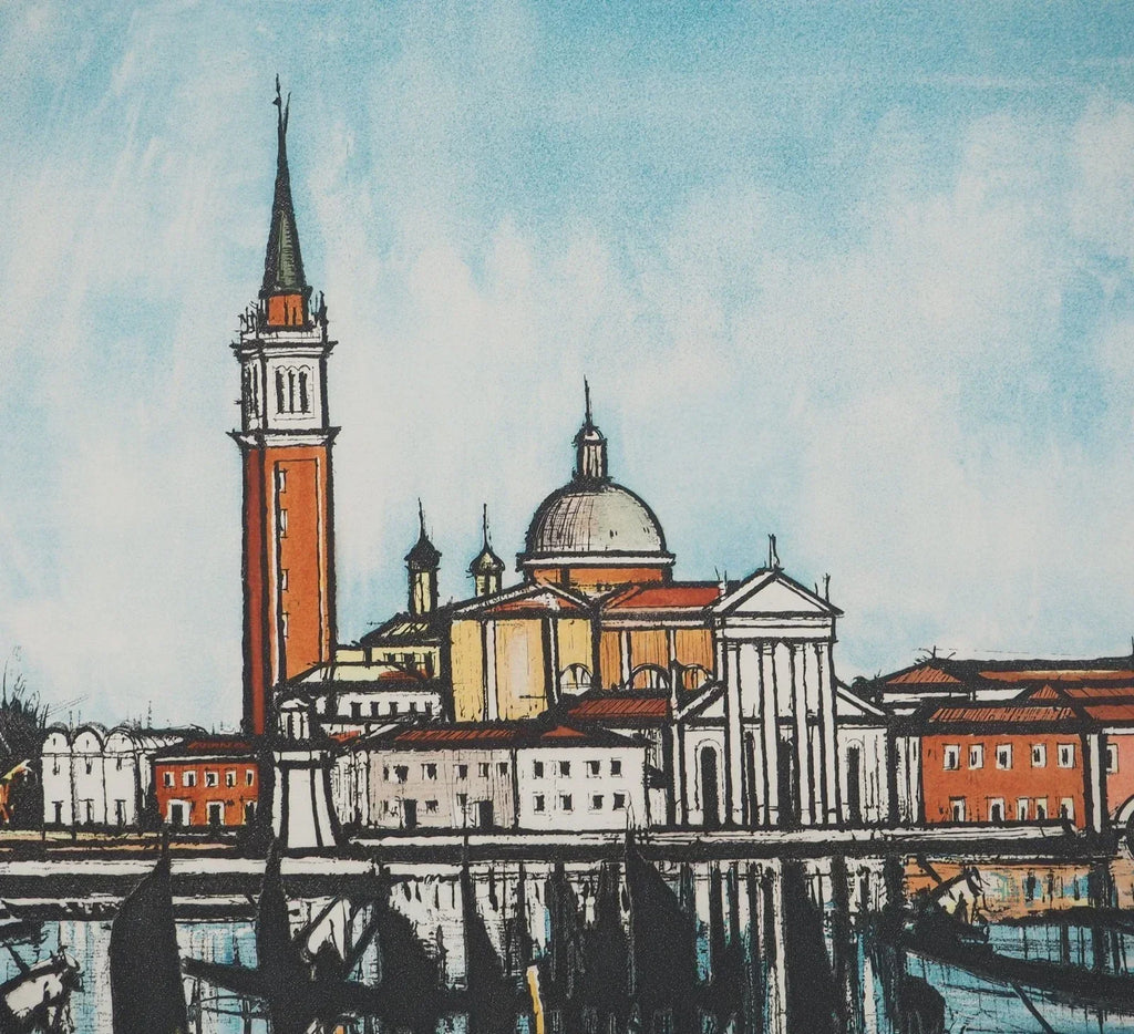 Bernard BUFFET – L’église San Giorgio à Venise – Gravure signée (1985)