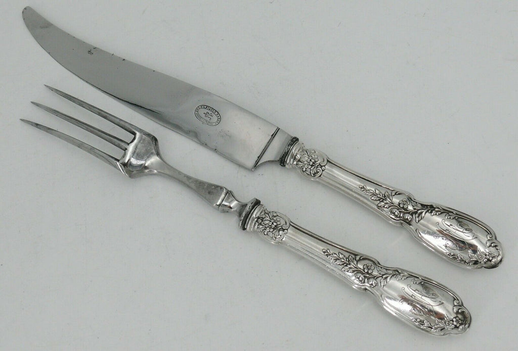 Coffret de 10 pièces de service argent massif Minerve