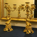 Paire de Candélabres Bougeoirs Louis XV XIXème siècle