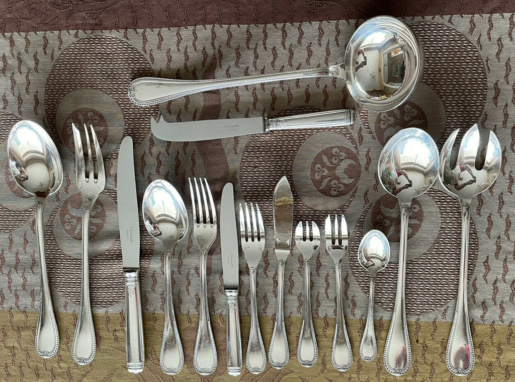 MENAGERE EN METAL ARGENTE CHRISTOFLE MODELE MALMAISON