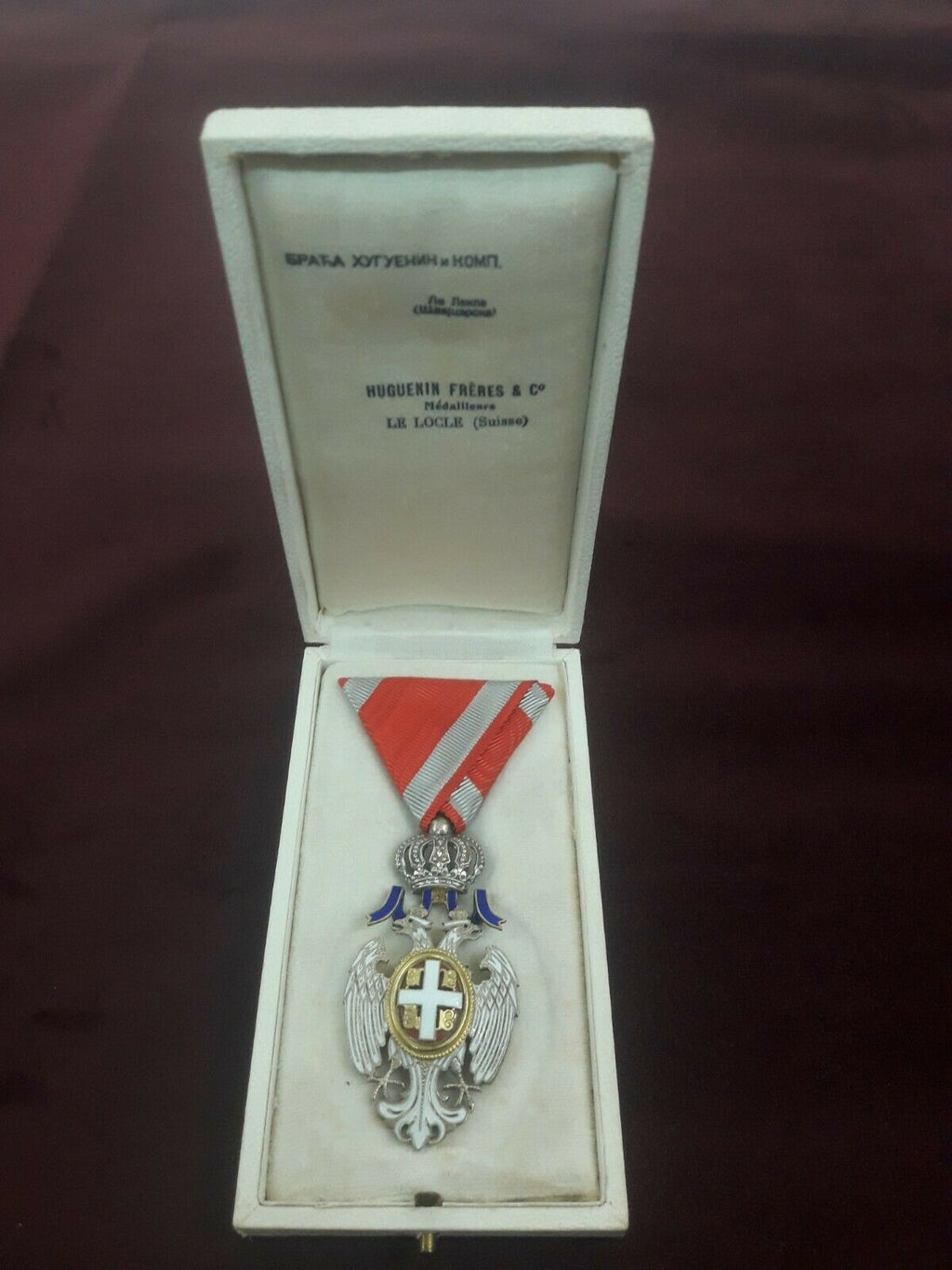 Médaille décoration Ordre Aigle Blanc Serbie