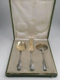 COFFRET COUVERTS A GLACE ET PELLE A FRAISES ARGENT VERMEIL POINCON MINERVE