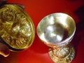 Calice catholique ciboire vermeil argent style Louis XV