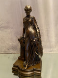 Superbe  sculpture XIXe Sapho debout  Bronze patiné daté 1848