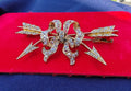 Ancienne broche pendentif en or et diamants