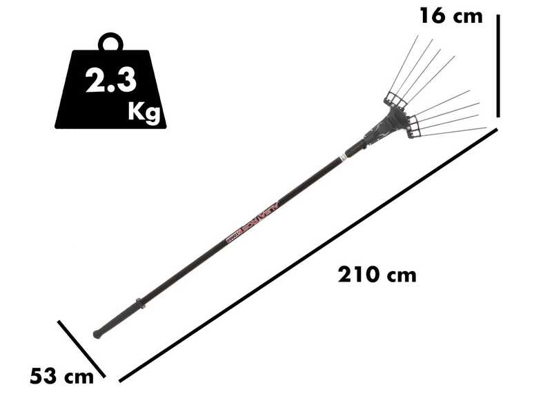 Zanon Albatros AL300 – Kamm Vibrations zu Akku lithium, Stange 210-340 cm