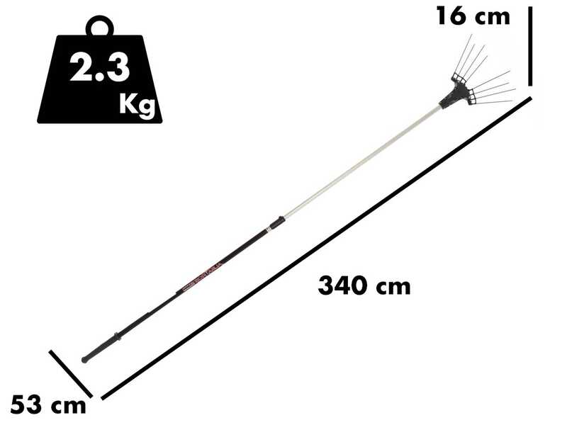 Zanon Albatros AL300 – Kamm Vibrations zu Akku lithium, Stange 210-340 cm