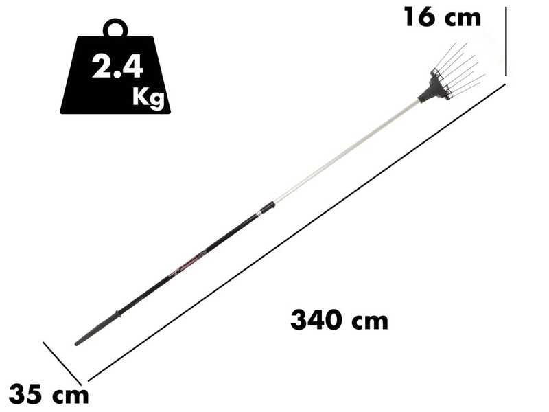 Zanon Murcielago R AL300 – Kamm Vibrations zu Akku lithium, Stange 210-340 cm